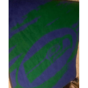 Vtg Seattle Seahawks  Blanket Logo Wool Acrylic NFL Rare Jersey 57X79